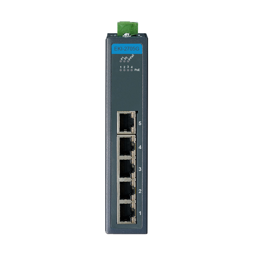 5GE Unmanaged Ind. PoE Switch W/T